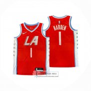 Camiseta Los Angeles Clippers James Harden NO 1 Ciudad 2025-26 Rojo